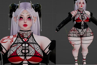 create vrchat avatar vr character nsfw 3d model vrc avatar furry anime avatar