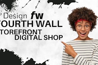 design fourthwall storefront, digital shop website, design fourthwall pod shop