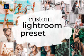 create custom adobe lightroom preset packs for you