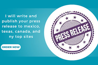 write and publish your press release to mexico, texas, canada, and ny top sites