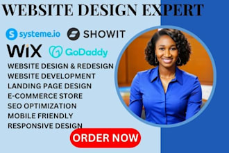 design redesign a responsive website on wix systemeio godaddy showit