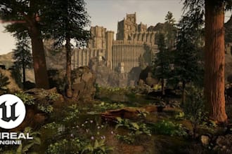 create level , environment and lighting design in unreal engine 5