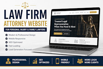 build a law firm or attorney website for personal injury and family lawyers