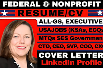review and rewrite ats resume for executive, ses, CEO, or federal usajobs resume