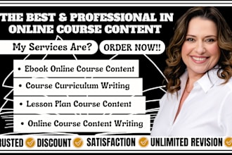create ebook online course, lesson plan, online course creation, training manual