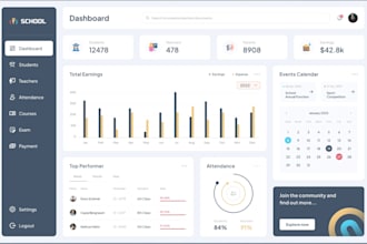 be software developer for custom school management software web app desktop app