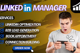 manage your linkedin profile and provide sales and marketing