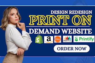 set up print on demand shopify store printify printful etsy amazon merch t shirt