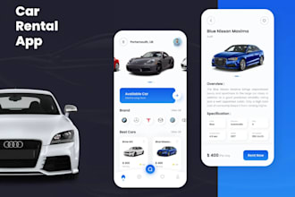 build car rental app, mechanic booking app, ride sharing app, car wash app