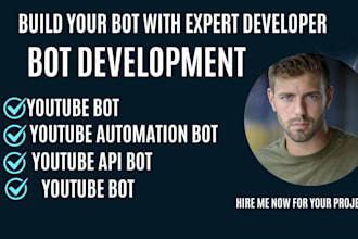 develop social media bot instagam bot youtube bot tiktok api bot python bot
