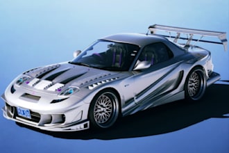 produce a realistic 3d car rendering, car model, 8k racing car, car interior