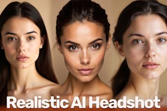 create realistic ai headshot, influencer