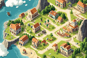 draw vector map or isometric map in illustrator