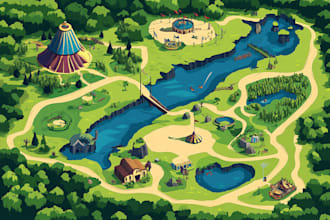 make unique hand drawn map vector illustration