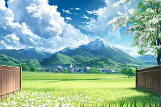 draw background art illustration in anime style for stream