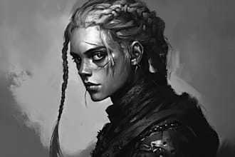 draw dark art, metal, skull or horror illustration designs