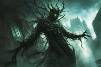 draw detailed dark art and heavy metal horror illustration
