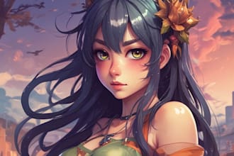 draw anime art and illustration for vtuber, novel, game