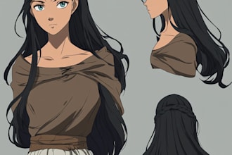 draw character sheet or reference sheet for your character