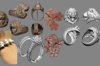 custom 3d cad model jewelry design 3d jewelry models rendering for 3d printing