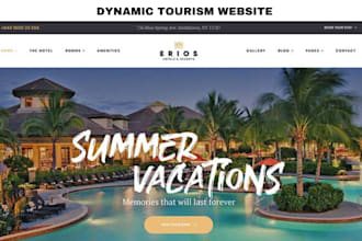 design dynamic tourism website vacation website camping website with crocoblock