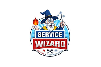 design consulting traditional service wizard logo