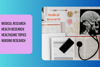 do medical research and healthcare content writing