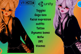 3d tube model face rig vr chat avatar furry avatar vrchat avatar  vr character