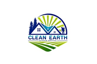 design glamorous landscape and window cleaning logo
