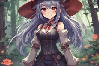 draw anime illustrations of original characters or fanart