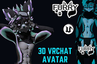 3d vrchat avatar, fursona avatar, nsfw model, furry model, vtuber, anime