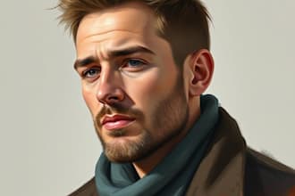 draw digital portrait art oil painting
