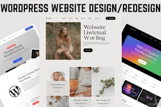 design wordpress website redesign wordpress ecommerce with elementor pro and SEO
