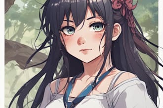 draw anime or manga art illustration