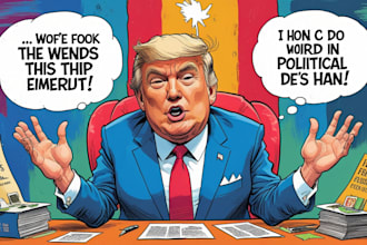 create any current political cartoon