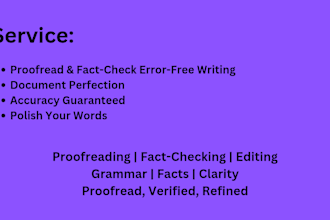 provide proofreading, fact checking, and document refinement