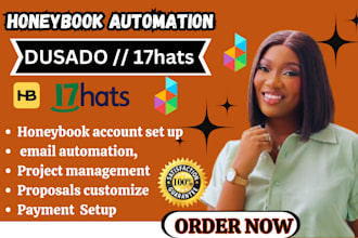 setup honeybook automation, dubsado workflow, 17hats, sugar crm, honeybook