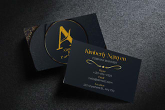 do luxury minimalist business card and business logo design