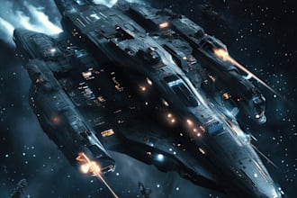 make an amazing sci fi spaceship or design for you