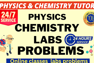 help in physics, chemistry, labs and problems