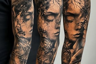 create original custom tattoo sleeve for you