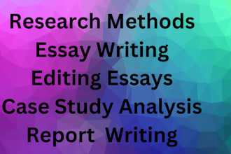 do essay writing, editing essays and reports