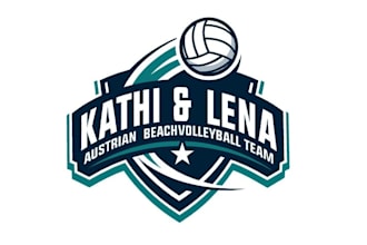 design professional beach volleyball team logo