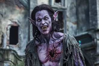 create a fantasy horror and fantasy horror character art