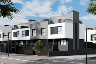 expand, resize 3d multi villa exterior, minimal house interior renovation, revit