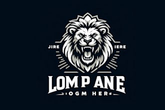 design creative roaring lion logo with satisfaction guaranteed