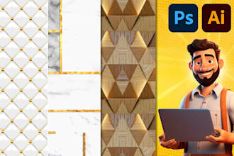 create office wallpaper, mural, doodle, for home and office
