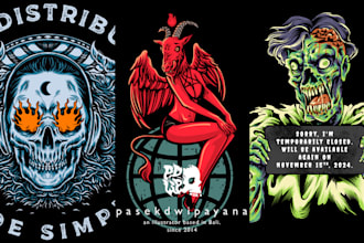 illustrate tshirt and marchandise