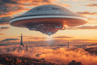 design a spaceship, sci fi, vehicle illustration in unique style