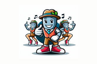 provide unique group dance mascot logo for your business within 14 hrs